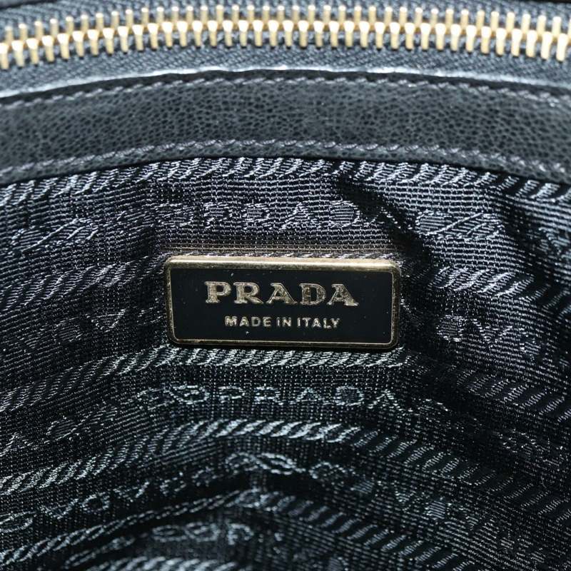 【日本直送】PRADA 托特包 皮革 黑色 金色 正品 177678V-20