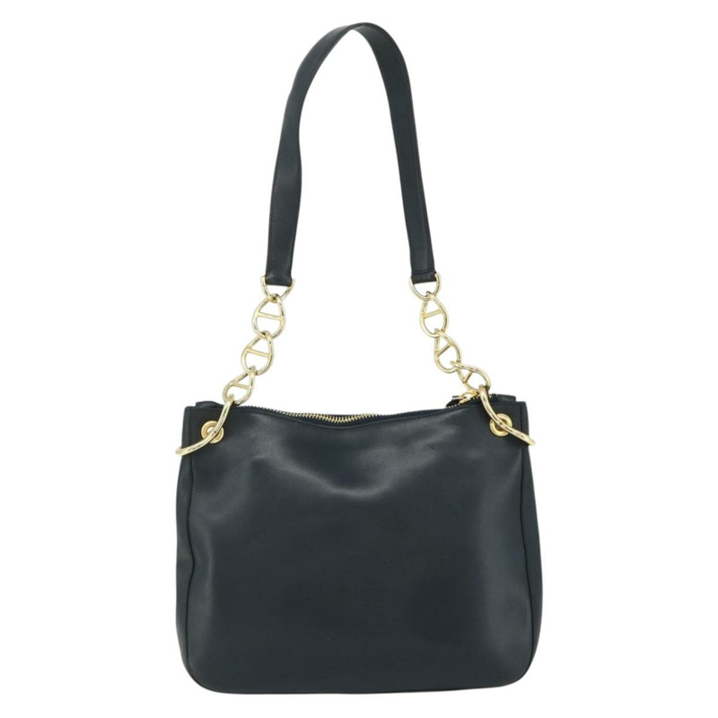 【日本直送】PRADA 鏈條單肩包 皮革 海軍藍 金色 正品 177855A-1