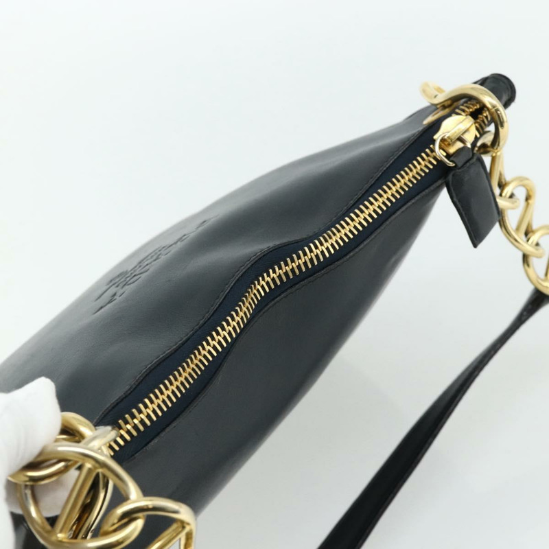 【日本直送】PRADA 鏈條單肩包 皮革 海軍藍 金色 正品 177855A-5
