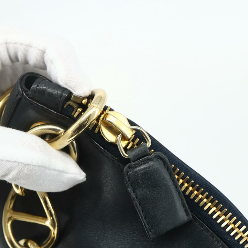 【日本直送】PRADA 鏈條單肩包 皮革 海軍藍 金色 正品 177855A-9