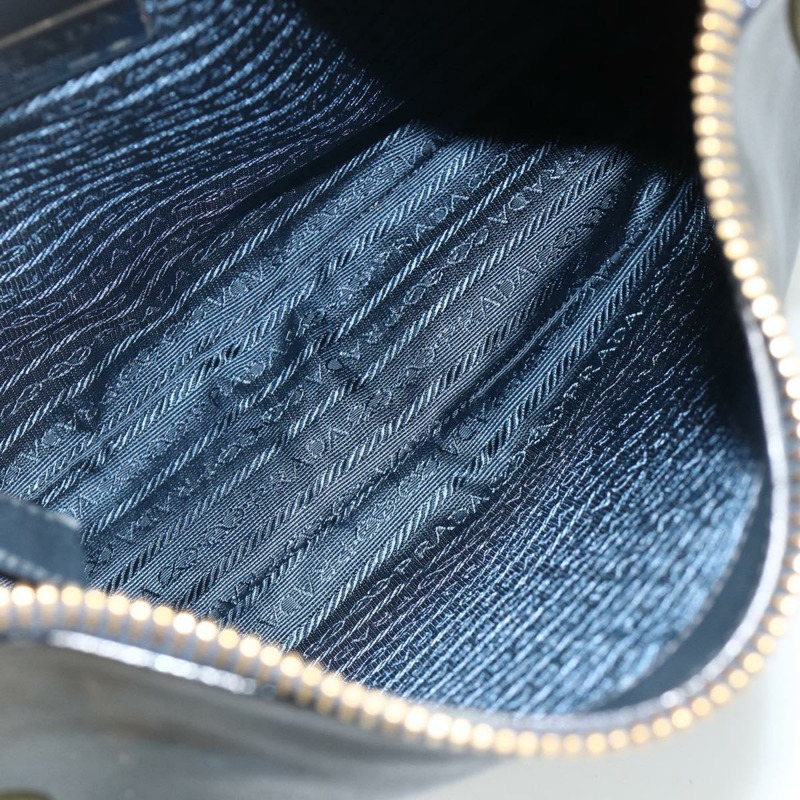 【日本直送】PRADA 鏈條單肩包 皮革 海軍藍 金色 正品 177855A-10