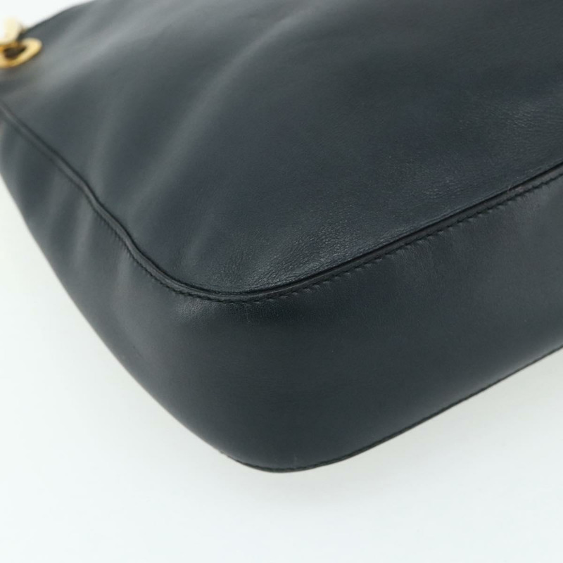 【日本直送】PRADA 鏈條單肩包 皮革 海軍藍 金色 正品 177855A-13