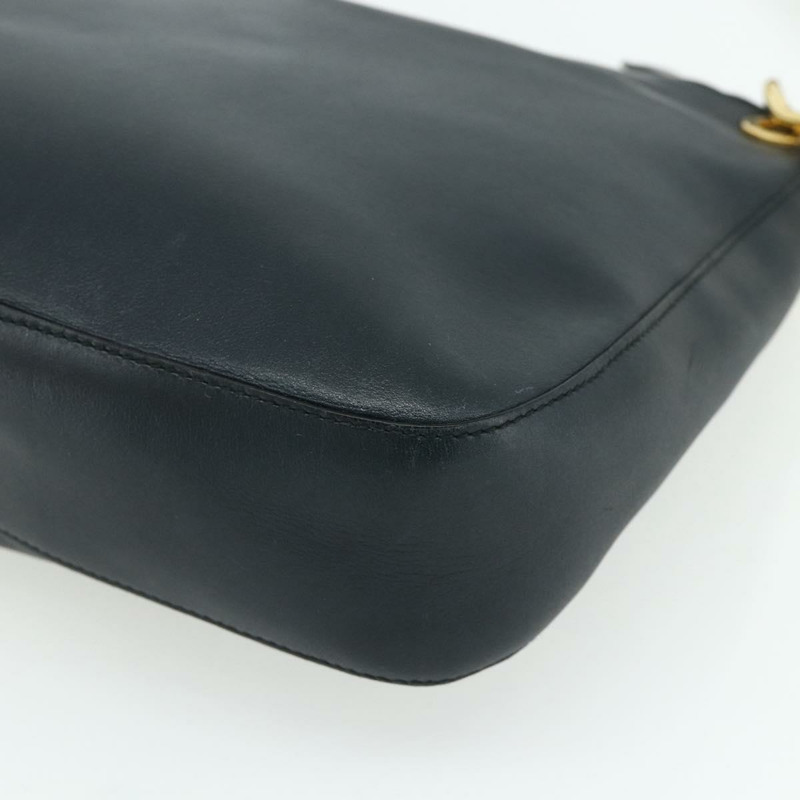 【日本直送】PRADA 鏈條單肩包 皮革 海軍藍 金色 正品 177855A-14