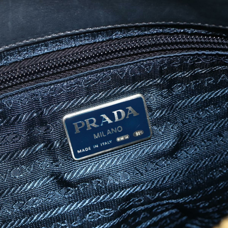 【日本直送】PRADA 鏈條單肩包 皮革 海軍藍 金色 正品 177855A-16