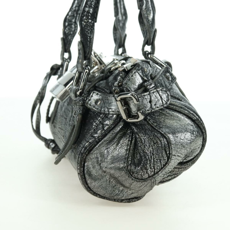 【日本直送】Chloe Paddington 迷你手提包 皮革 銀色 正品 mr2397SAV-3