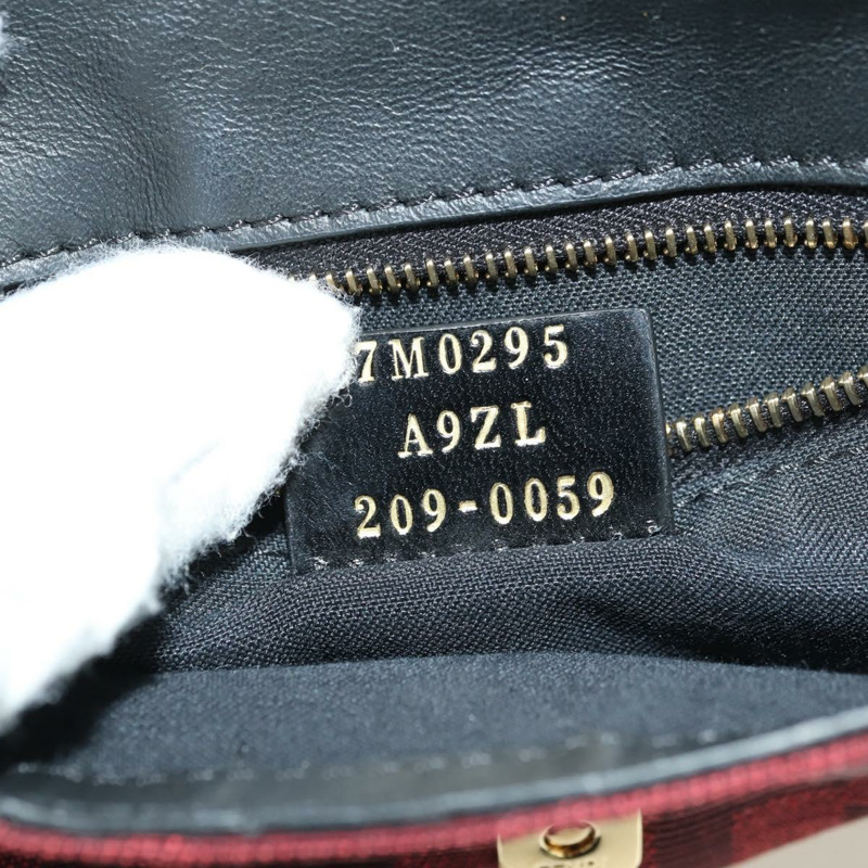 【日本直送】FENDI Zucca帆布法棍纖細單肩包 紅色金色 正品 177965A-11