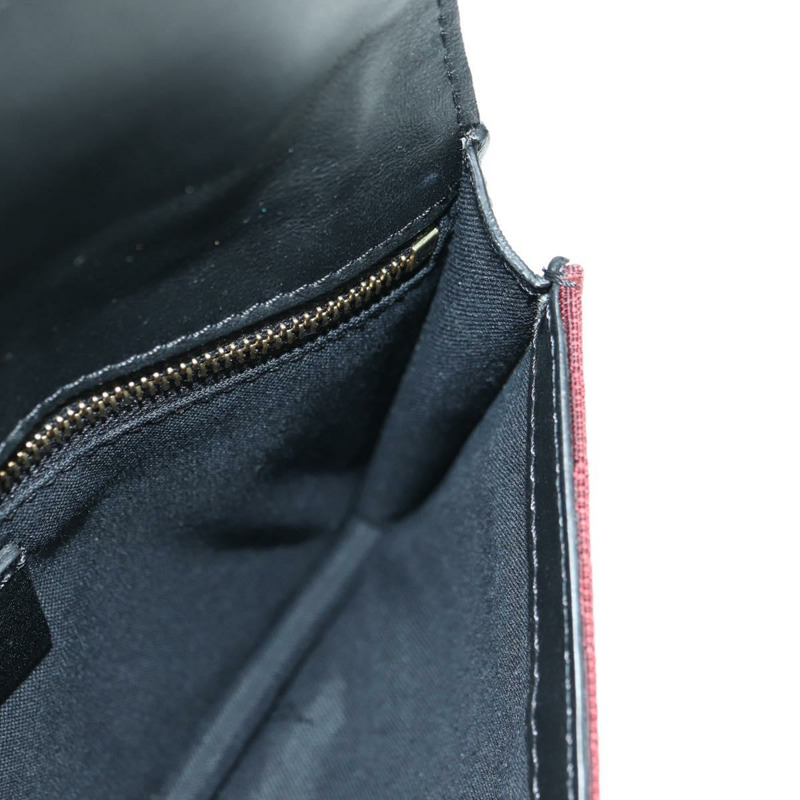 【日本直送】FENDI Zucca帆布法棍纖細單肩包 紅色金色 正品 177965A-19
