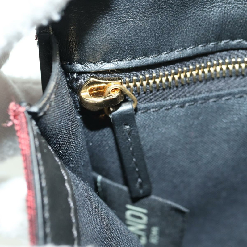 【日本直送】FENDI Zucca帆布法棍纖細單肩包 紅色金色 正品 177965A-21