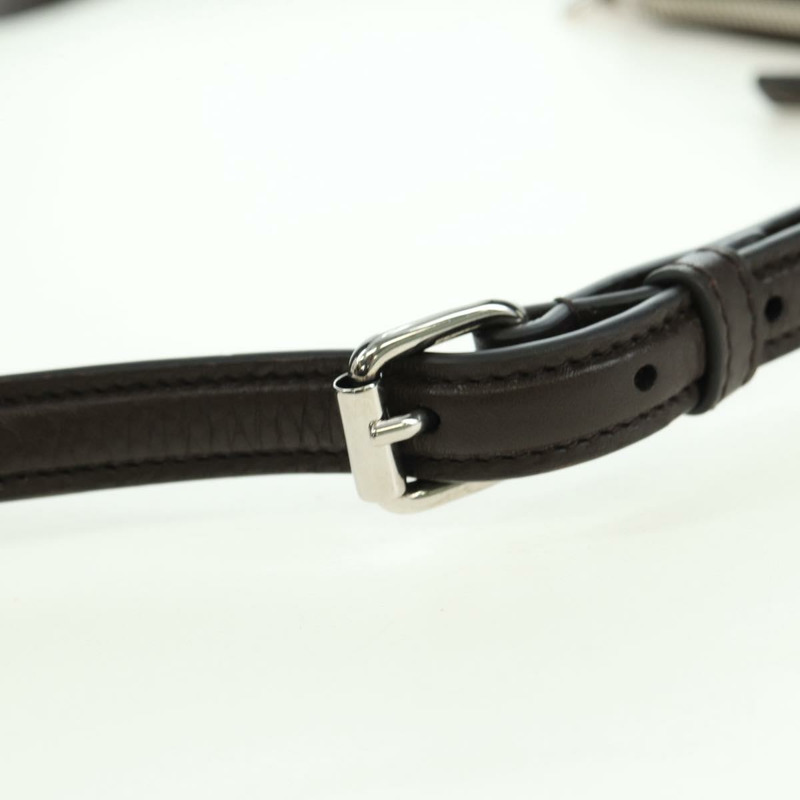 【日本直送】GUCCI 肩包 Web Sherry Line 皮革黑色銀色 821831 Auth 171234A-8