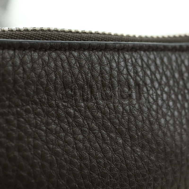 【日本直送】GUCCI 肩包 Web Sherry Line 皮革黑色銀色 821831 Auth 171234A-16