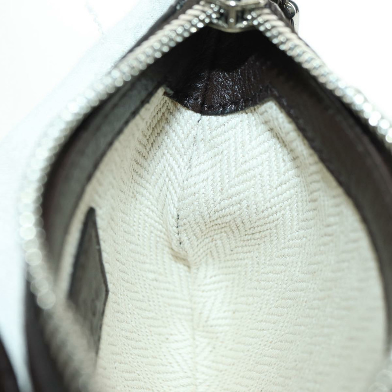 【日本直送】GUCCI 肩包 Web Sherry Line 皮革黑色銀色 821831 Auth 171234A-21