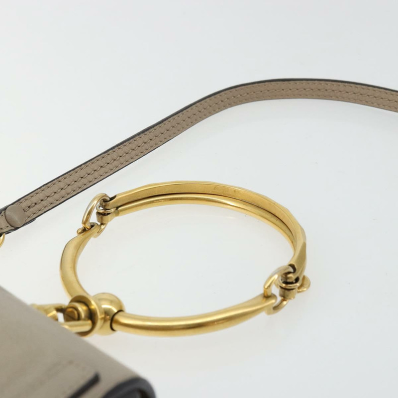 【日本直送】Chloe Nile 手提包 皮革 兩用 灰色 金色 正品 177200A-7