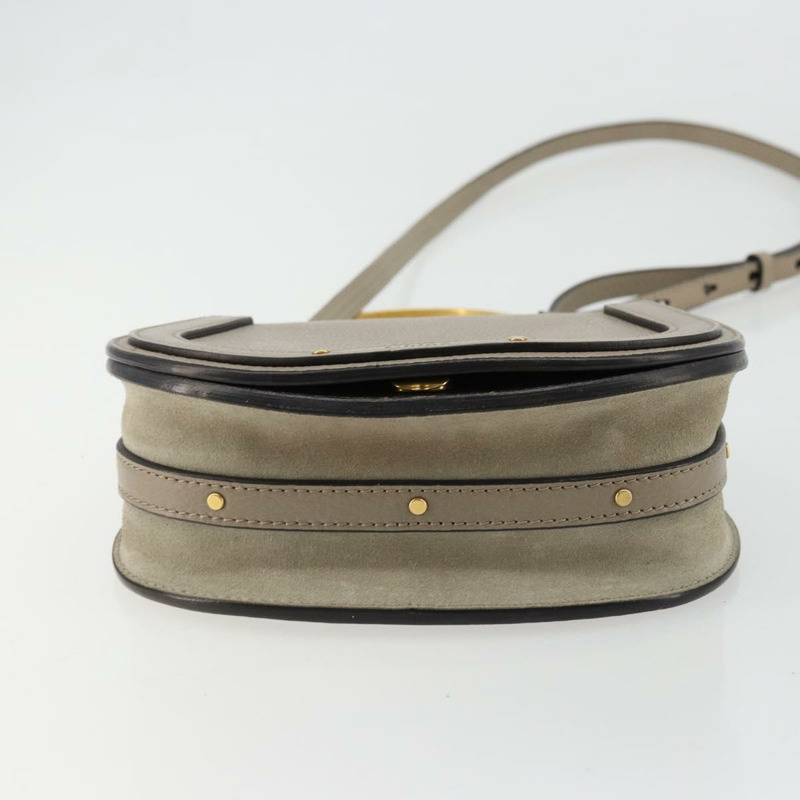 【日本直送】Chloe Nile 手提包 皮革 兩用 灰色 金色 正品 177200A-10