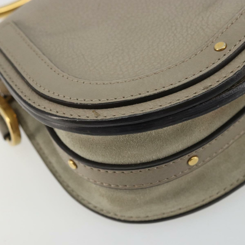 【日本直送】Chloe Nile 手提包 皮革 兩用 灰色 金色 正品 177200A-12