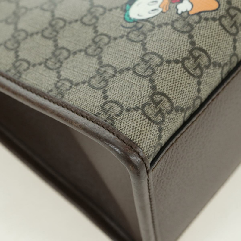 【日本直送】GUCCI GG Supreme 唐老鴨手提包 PVC 兩用 米色/金色 648134 正品 177329M-12