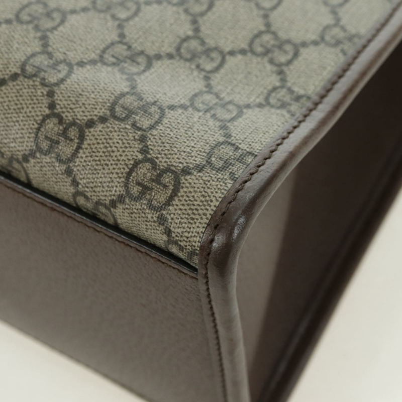 【日本直送】GUCCI GG Supreme 唐老鴨手提包 PVC 兩用 米色/金色 648134 正品 177329M-15