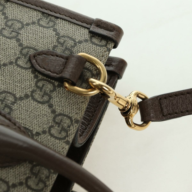 【日本直送】GUCCI GG Supreme 唐老鴨手提包 PVC 兩用 米色/金色 648134 正品 177329M-16