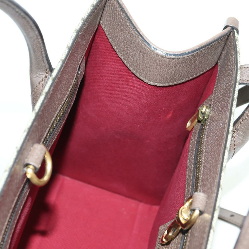 【日本直送】GUCCI GG Supreme 唐老鴨手提包 PVC 兩用 米色/金色 648134 正品 177329M-25