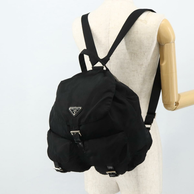 【日本直送】PRADA 雙肩包 尼龍材質 黑色 銀色 正品 178131A-26