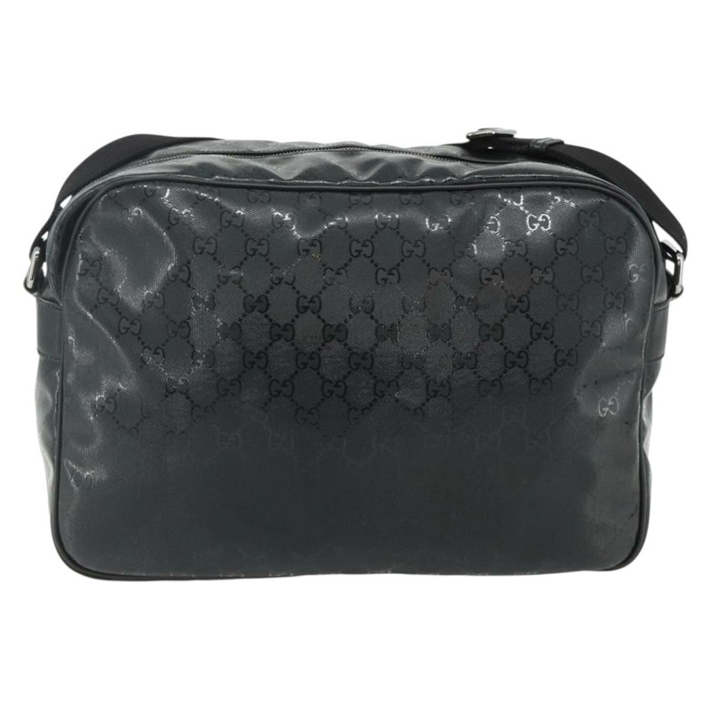 【日本直送】GUCCI GG 經典單肩包 PVC 黑色銀色 211107 Auth fm5312A-2
