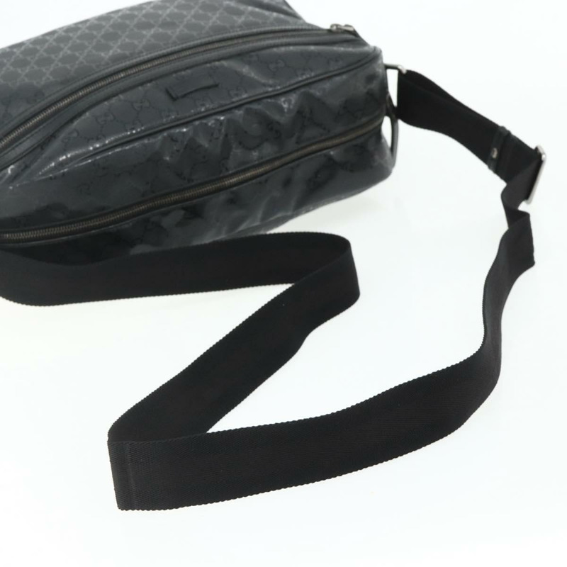 【日本直送】GUCCI GG 經典單肩包 PVC 黑色銀色 211107 Auth fm5312A-6