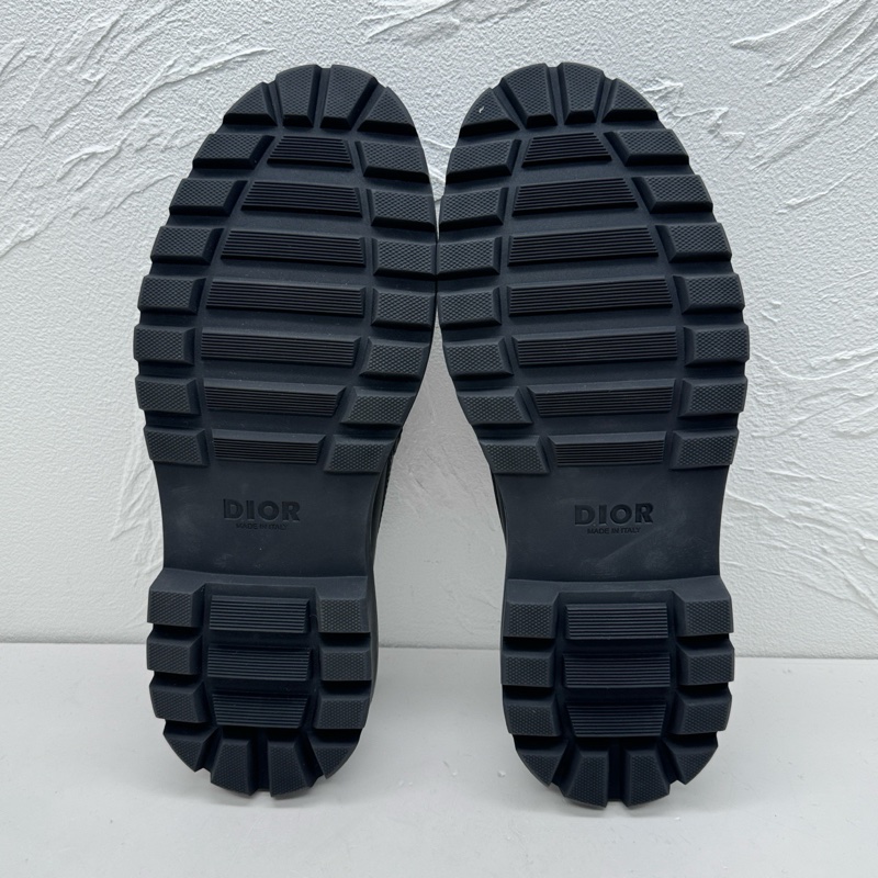 閒置新 Dior迪奧explorer loafer探險者黑色牛皮拼老花休閒皮鞋，尺碼43碼，附件：盒子-8
