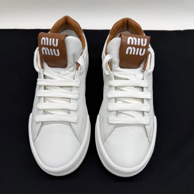 Miu Miu 繆繆 25新款厚底拼色運動鞋 棕色鞋尾  36.5碼-1