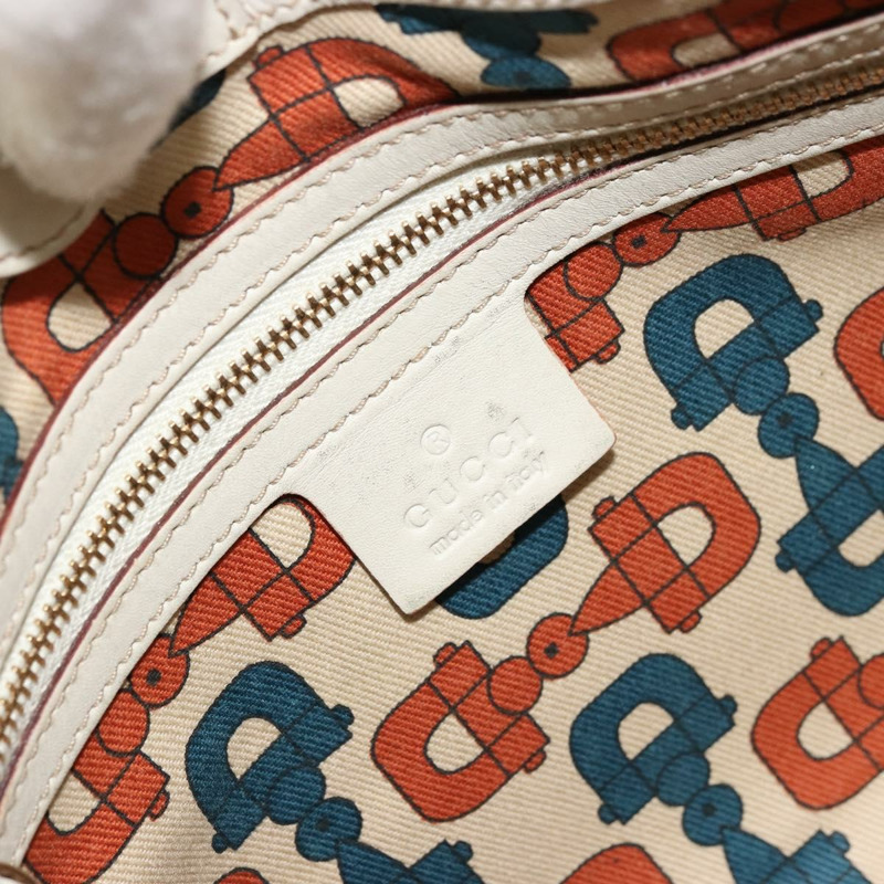 【日本直送】GUCCI GG帆布Guccissima手提包，皮革白色金色，貨號145778，正品編號177669A-15
