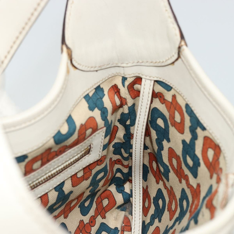 【日本直送】GUCCI GG帆布Guccissima手提包，皮革白色金色，貨號145778，正品編號177669A-17