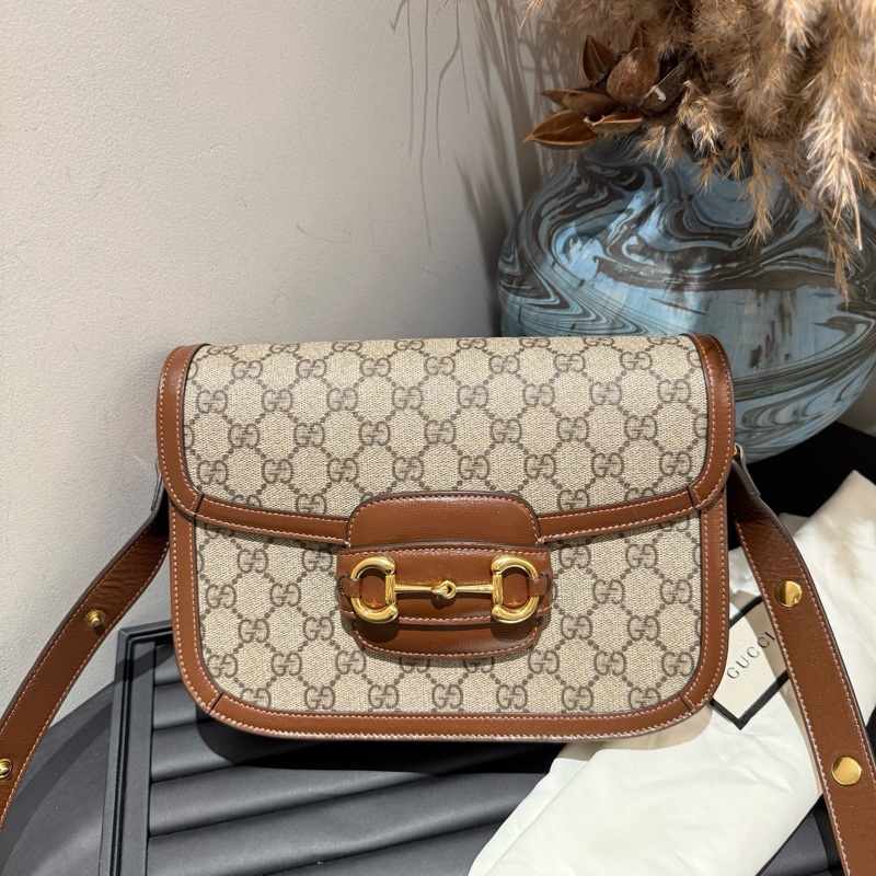 98新 Gucci 老花1955中號 033黑標 21年包 附件：塵袋-0