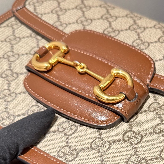 98新 Gucci 老花1955中號 033黑標 21年包 附件：塵袋-10