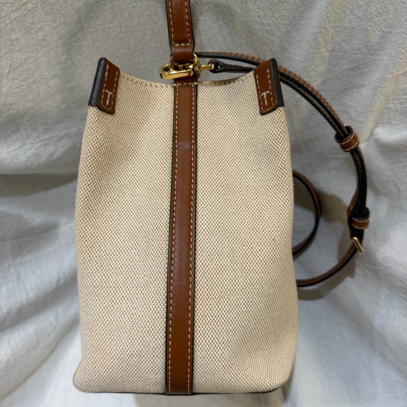 Tory Burch 帆布水桶包(近全新）-3