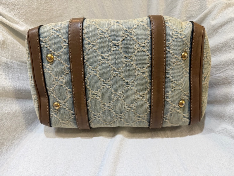 Gucci 復古丹寧老花波士頓包-4