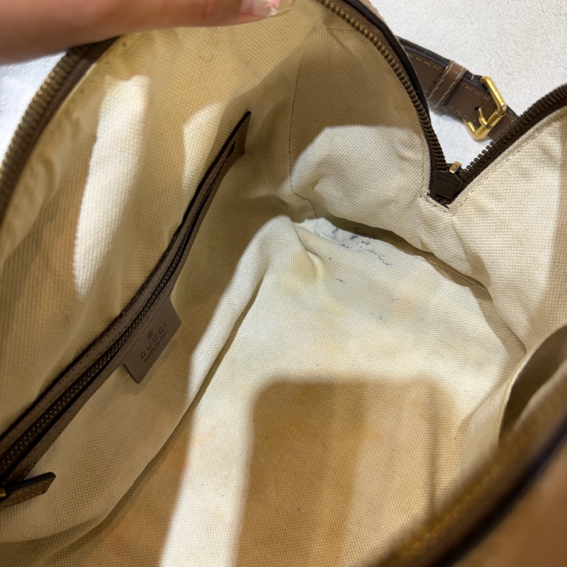 Gucci 復古丹寧老花波士頓包-6