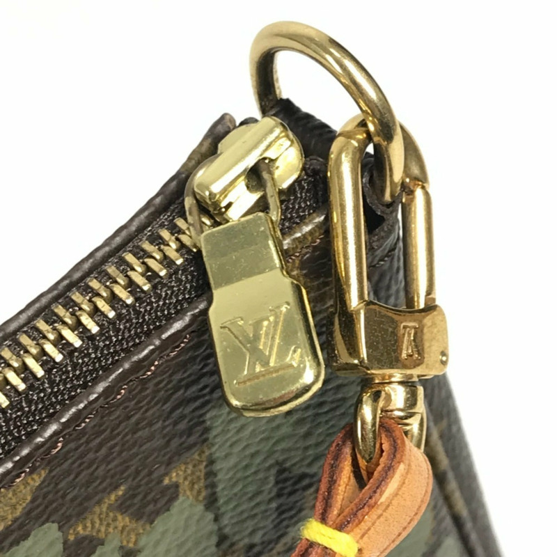 路易威登 M92191 Monogram Graffiti Pochette Accessoires 配件包肩手提包帆布男女款卡其色-14