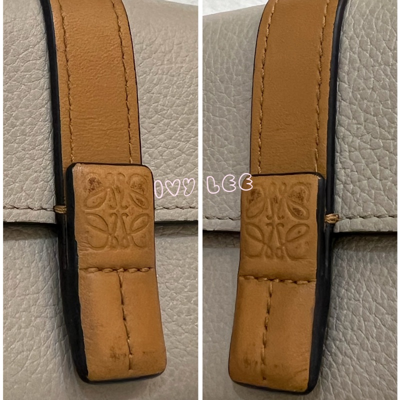 Loewe Small Vertical Wallet 羅威小型直式錢包 短夾  淺棕 米色 粉嫩橘 正品 二手精品-12
