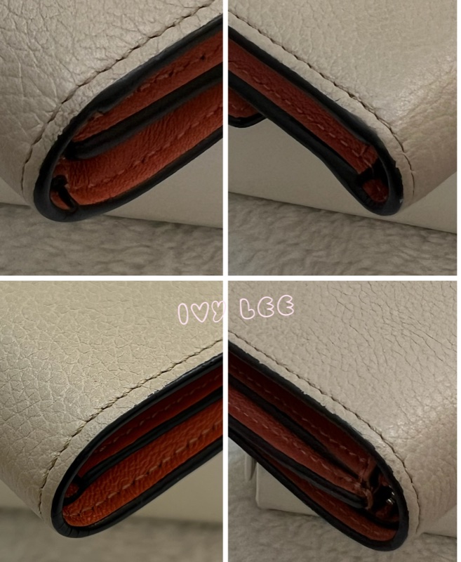 Loewe Small Vertical Wallet 羅威小型直式錢包 短夾  淺棕 米色 粉嫩橘 正品 二手精品-15