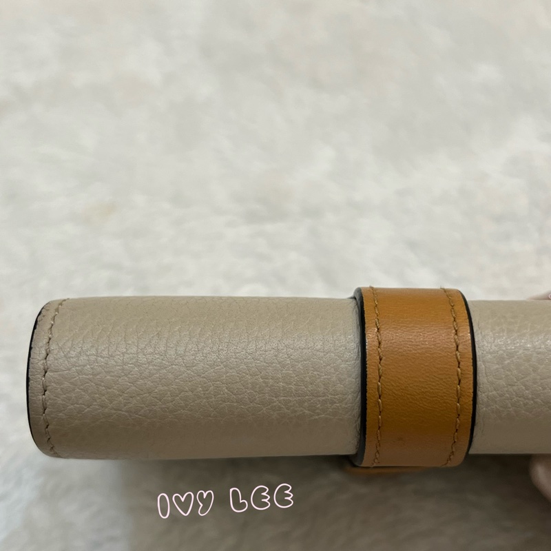 Loewe Small Vertical Wallet 羅威小型直式錢包 短夾  淺棕 米色 粉嫩橘 正品 二手精品-25