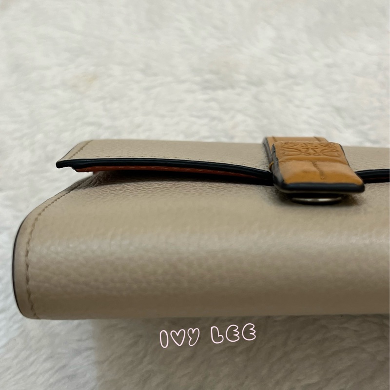 Loewe Small Vertical Wallet 羅威小型直式錢包 短夾  淺棕 米色 粉嫩橘 正品 二手精品-27