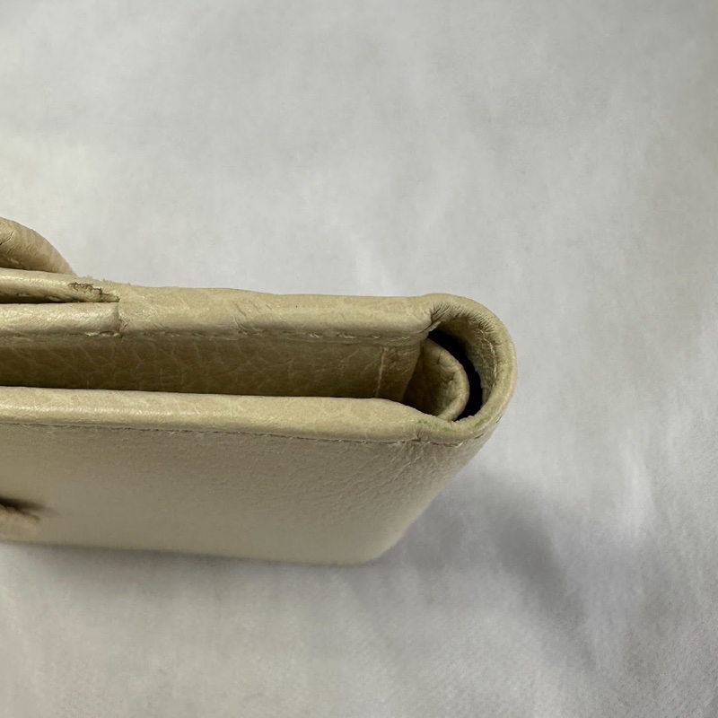 Gucci • 經典GG 奶昔白荔枝牛皮三折短夾 金釦 全新大全配有購證✨-18