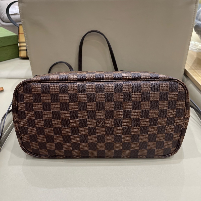 Louis vur 路易威登棕色棋盤格紅內里中號neverfull購物袋 尺寸31*28*14cm-5