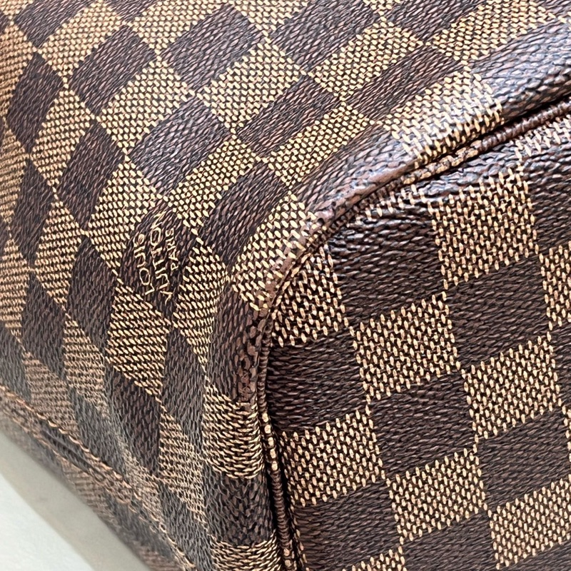 Louis vur 路易威登棕色棋盤格紅內里中號neverfull購物袋 尺寸31*28*14cm-7