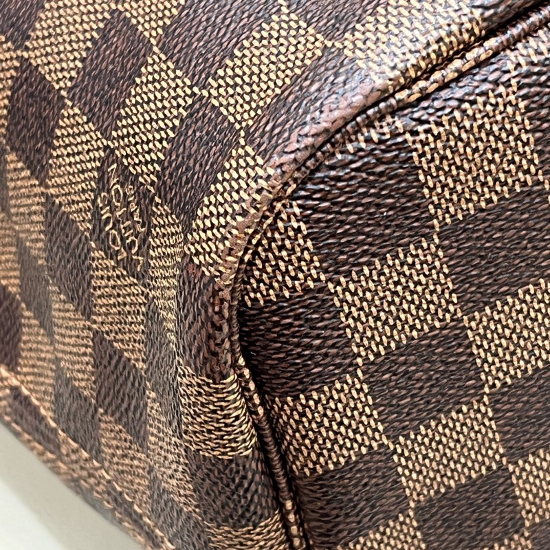 Louis vur 路易威登棕色棋盤格紅內里中號neverfull購物袋 尺寸31*28*14cm-9