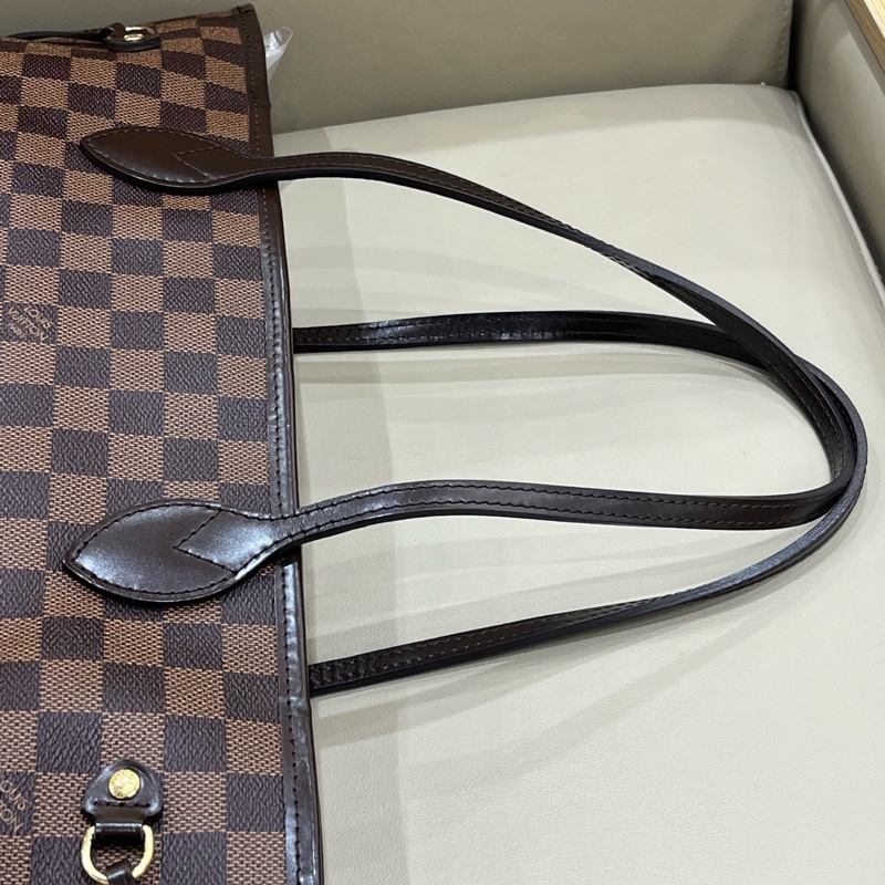 Louis vur 路易威登棕色棋盤格紅內里中號neverfull購物袋 尺寸31*28*14cm-10