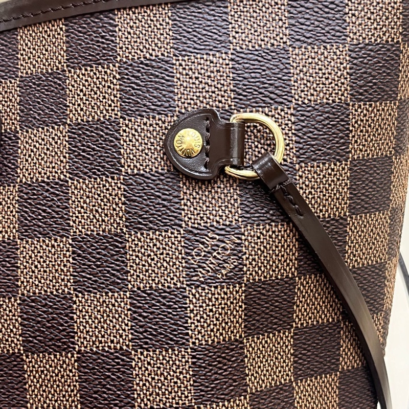 Louis vur 路易威登棕色棋盤格紅內里中號neverfull購物袋 尺寸31*28*14cm-15