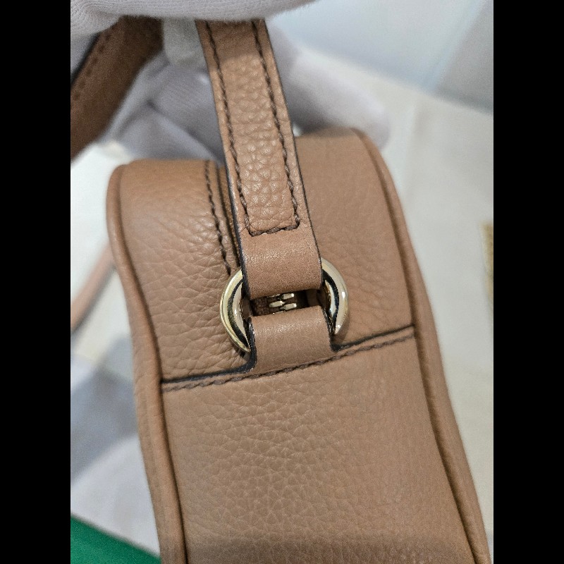 Gucci 古馳 disco soho 奶茶色 焦糖色 流蘇拉鍊相機包 肩背包 斜背包-28