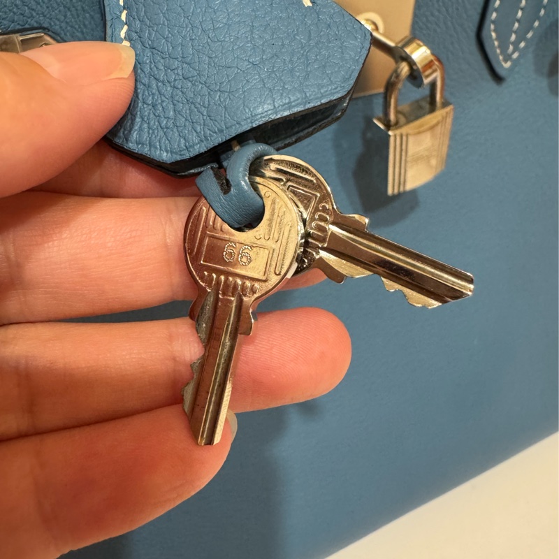 Hermes Birkin30 新牛仔藍走白線 so訂製款 流星刻印 框H 💙🩵🤍-20