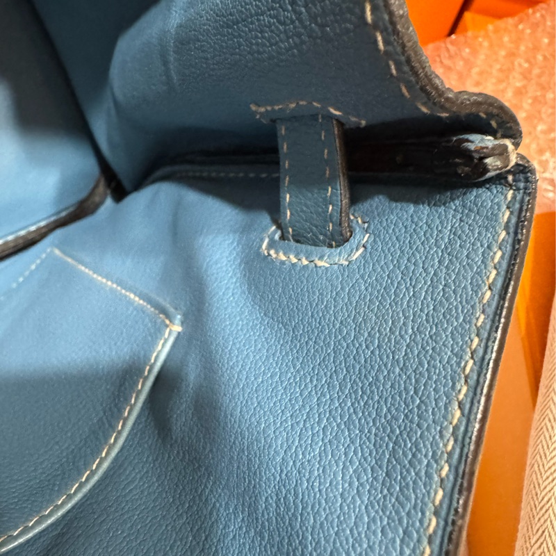Hermes Birkin30 新牛仔藍走白線 so訂製款 流星刻印 框H 💙🩵🤍-28