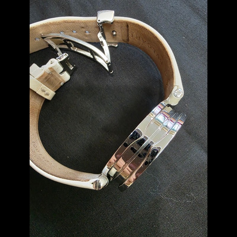 真品 BVLGARI 寶格麗 B.zero1系列 BZ 35 S 女士銀白愛心相間錶盤-27