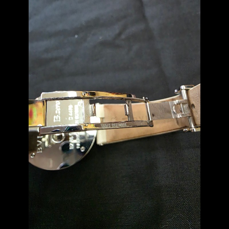 真品 BVLGARI 寶格麗 B.zero1系列 BZ 35 S 女士銀白愛心相間錶盤-31